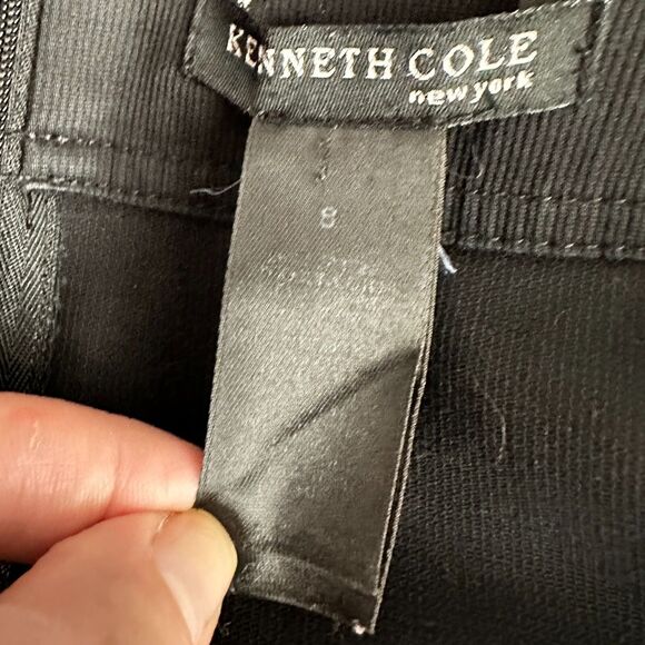 Kenneth Cole Skirt Women 8 Black Mini Zipper Pockets Athleisure Cute Goth Boho - Picture 3 of 7